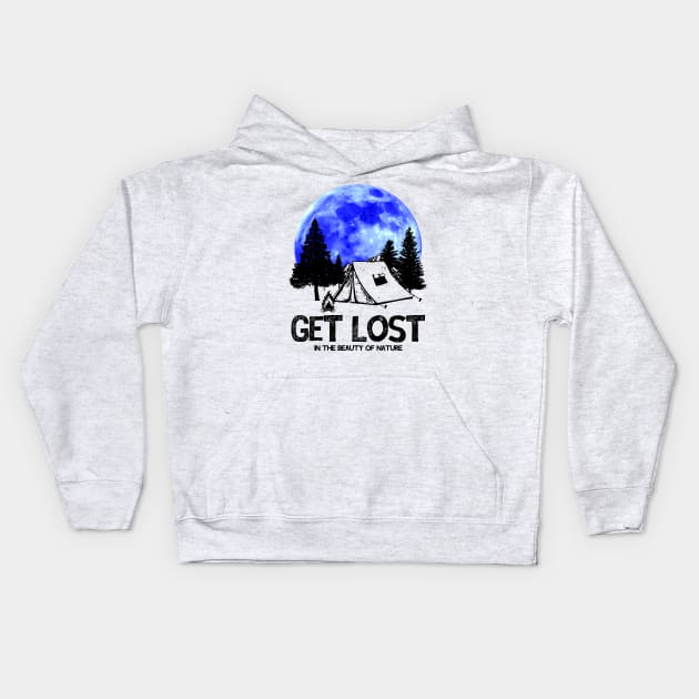 Get Lost (in the beauty of nature) Kids Hoodie by giovanniiiii